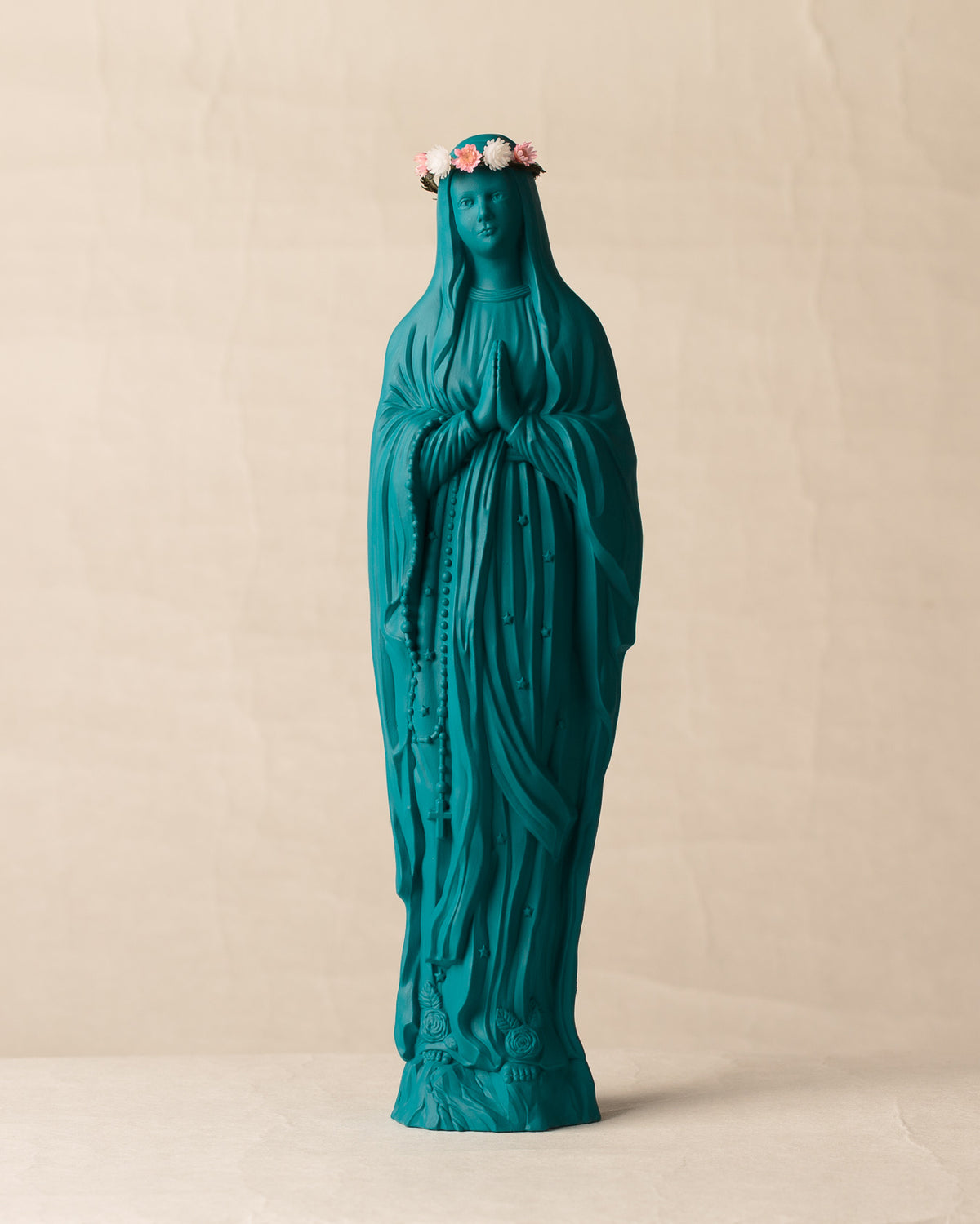 Vierge Sapristi V2 couronnée de fleurs