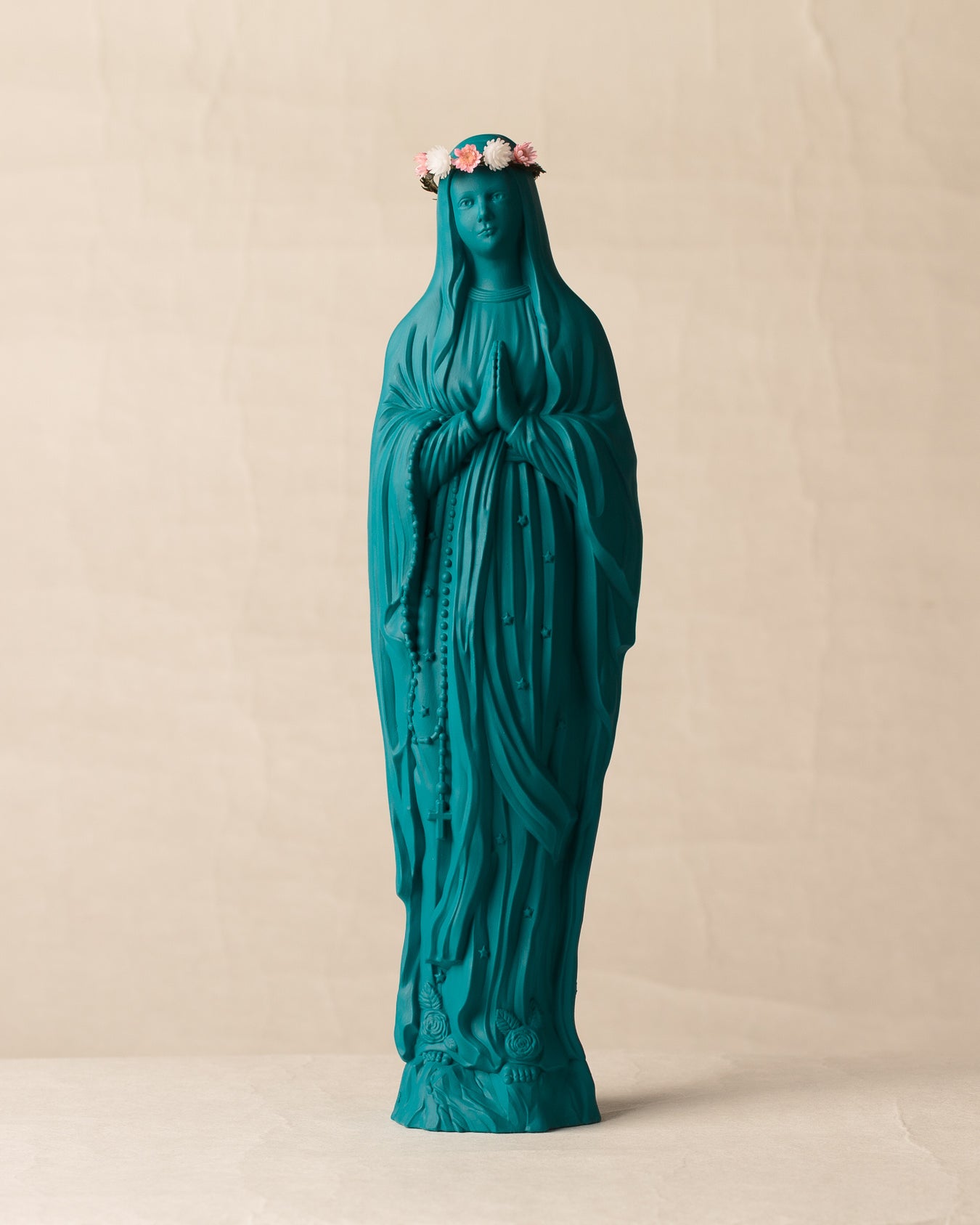Vierge Sapristi V2 couronnée de fleurs