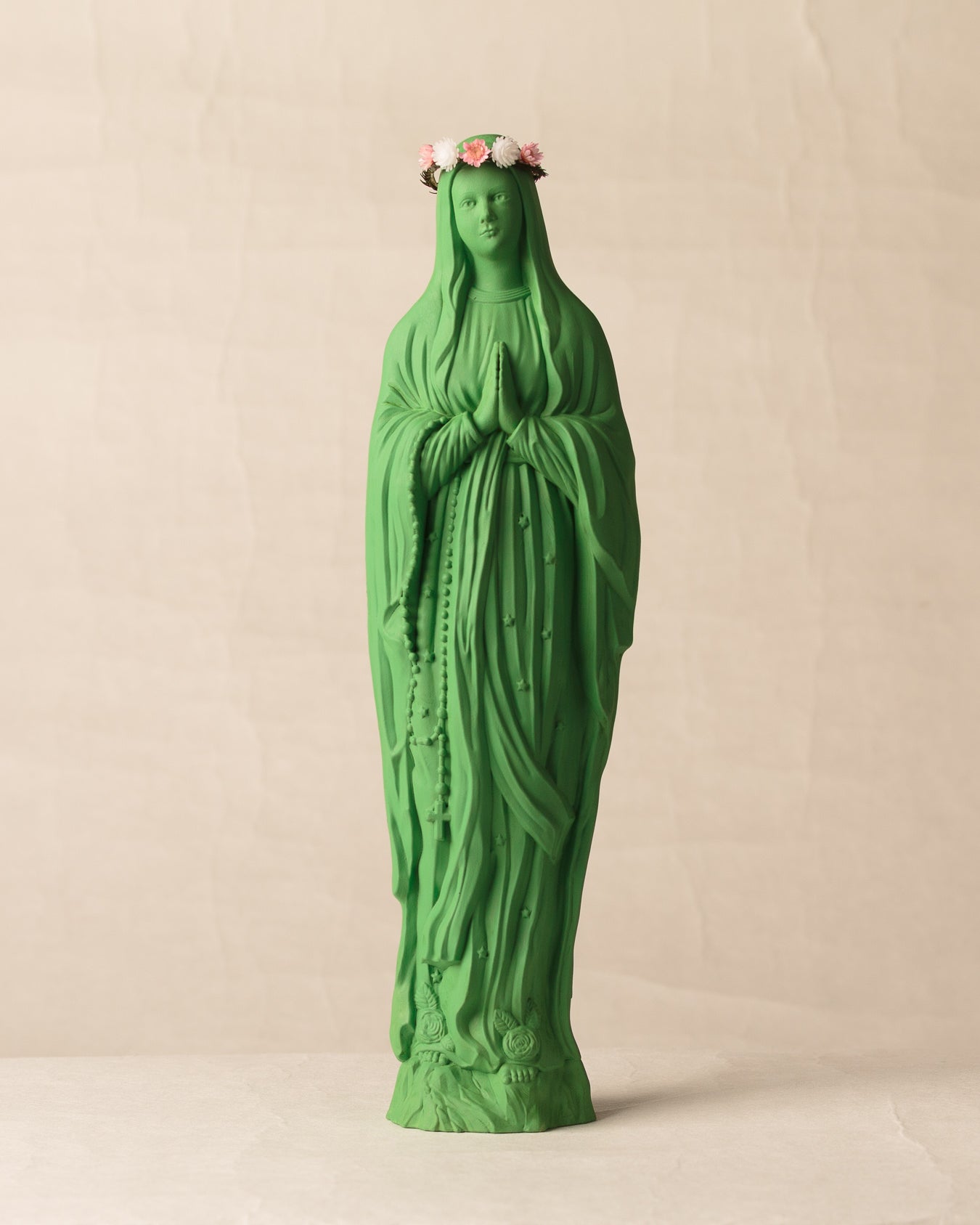 Vierge Sapristi V2 couronnée de fleurs