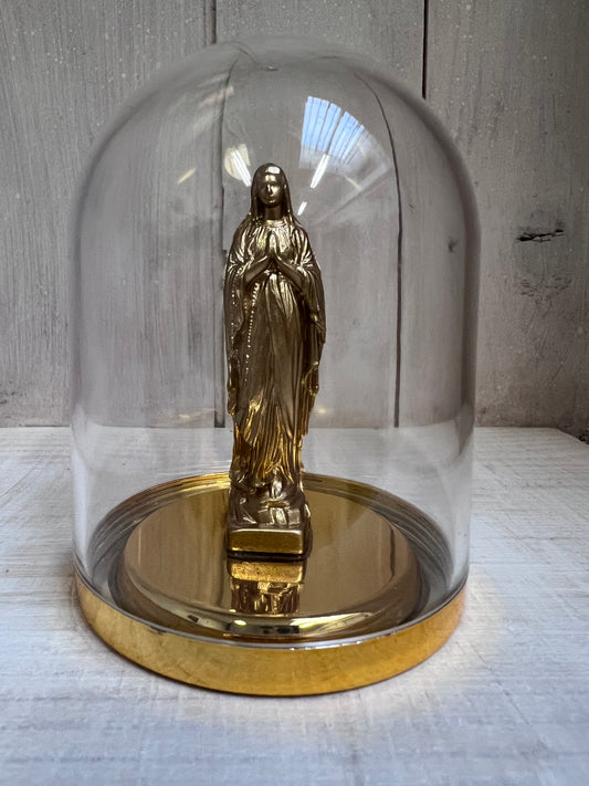 Vierge 6 cm sous cloche