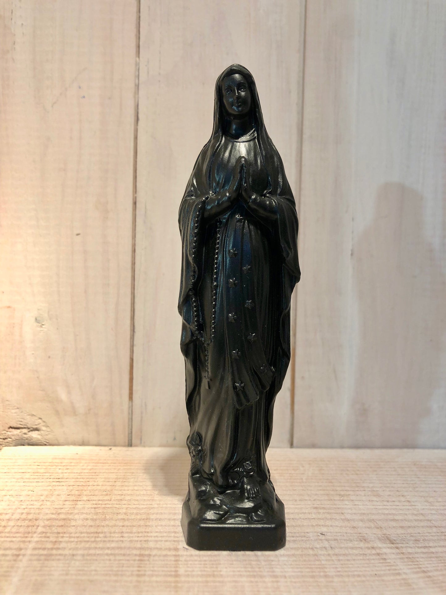 Statuette Vierge 25 cm Couronnée Fleurie